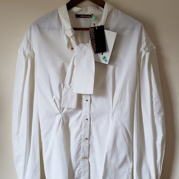 New - "Just Cavalli" White Button-down Shirt - Picture 1 of 7